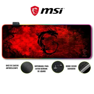 Mousepad Gamer Msi RGB/sin RGB Antideslizante 08
