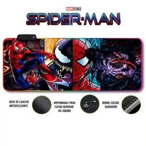 Mousepad Gamer Spiderman RGB/sin RGB Antideslizante 16