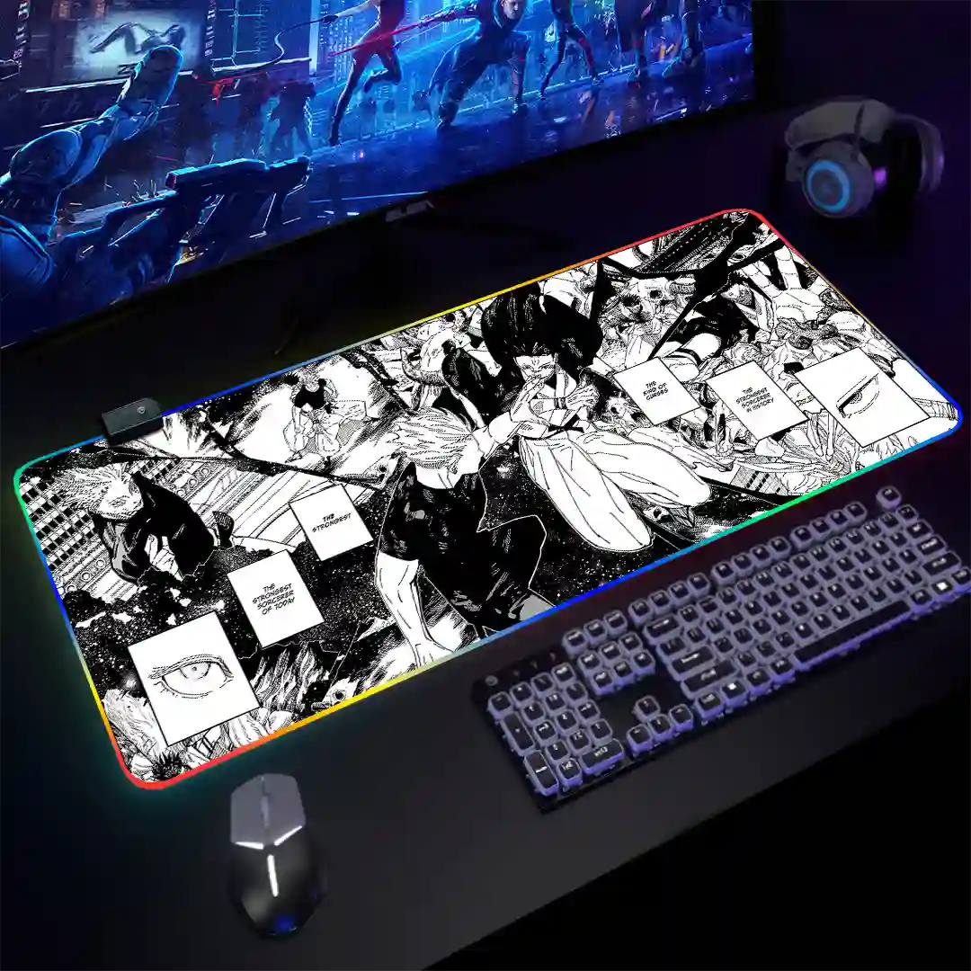 Mousepad Gamer Jujutsu Kaisen RGB/sin RGB Antideslizante 01 - Imagen 3