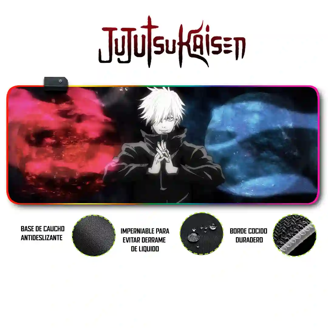 Mousepad Gamer Jujutsu Kaisen RGB/sin RGB Antideslizante 10