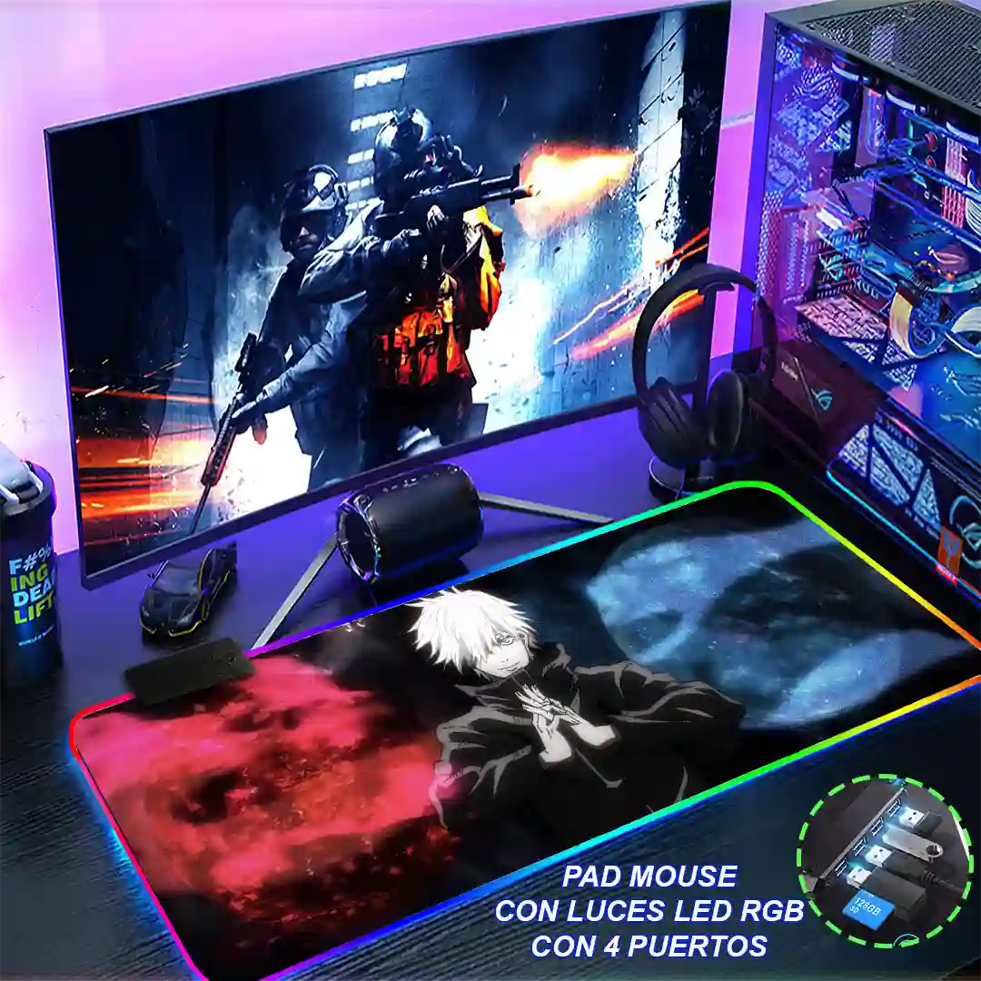 Mousepad Gamer Jujutsu Kaisen RGB/sin RGB Antideslizante 10 - Imagen 4
