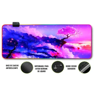 Mousepad Gamer Cerezos RGB/sin RGB Antideslizante 11