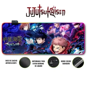 Mousepad Gamer Jujutsu Kaisen RGB/sin RGB Antideslizante 11