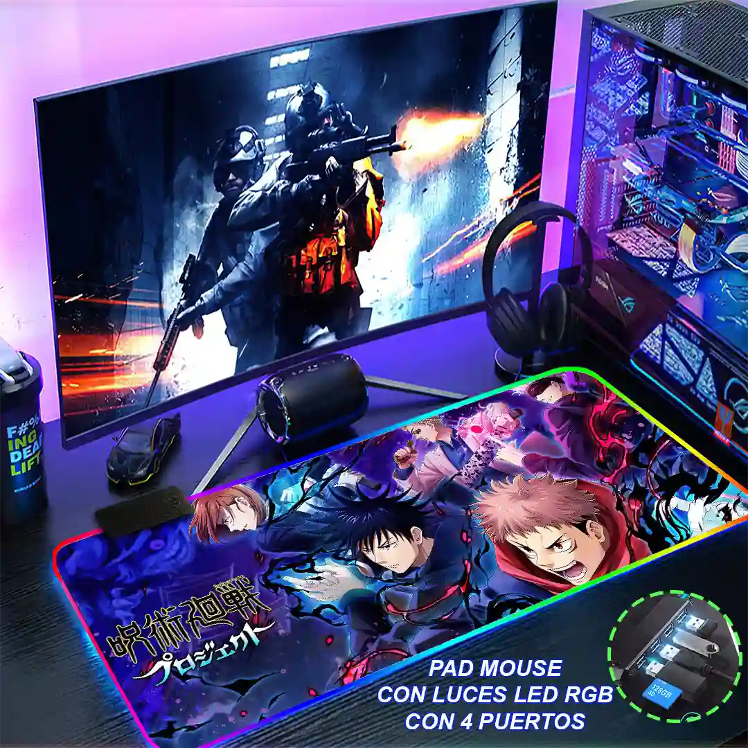 Mousepad Gamer Jujutsu Kaisen RGB/sin RGB Antideslizante 11 - Imagen 4