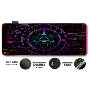 Mousepad Gamer Gravity Falls  RGB/sin RGB Antideslizante 12