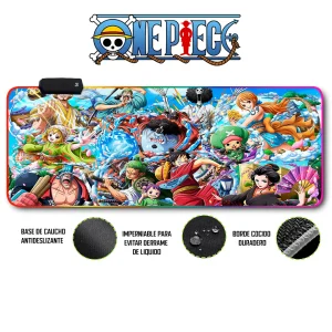 Mousepad Gamer One Piece RGB/sin RGB Antideslizante 13