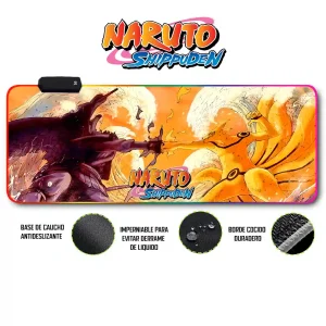 Mousepad Gamer Naruto RGB/sin RGB Antideslizante 13