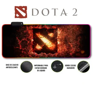 Mousepad Gamer Dota2 RGB/sin RGB Antideslizante 13