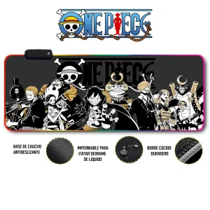 Mousepad Gamer One Piece RGB/sin RGB Antideslizante 14