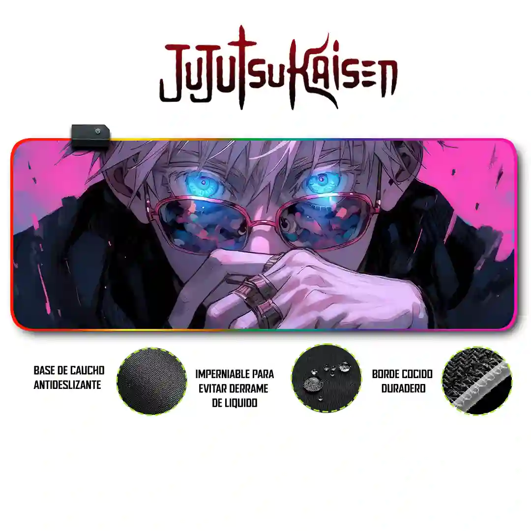 Mousepad Gamer Jujutsu Kaisen RGB/sin RGB Antideslizante 14