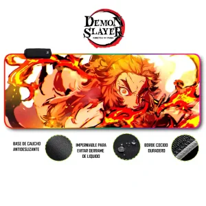 Mousepad Gamer Demon Slayer RGB/sin RGB Antideslizante 14