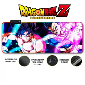 Mousepad Gamer Dragon ball RGB/sin RGB Antideslizante 14