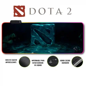 Mousepad Gamer Dota2 RGB/sin RGB Antideslizante 14