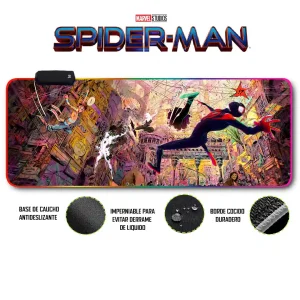 Mousepad Gamer Spiderman RGB/sin RGB Antideslizante 14