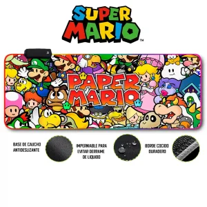 Mousepad Gamer Mario Bross RGB/sin RGB Antideslizante 14