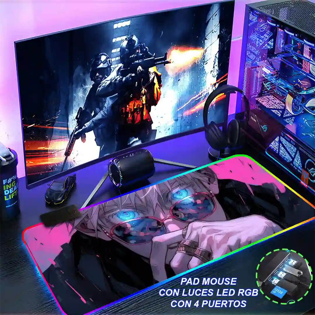 Mousepad Gamer Jujutsu Kaisen RGB/sin RGB Antideslizante 14 - Imagen 4