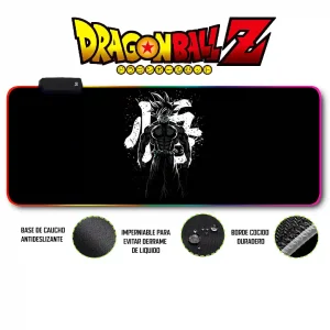 Mousepad Gamer Dragon ball RGB/sin RGB Antideslizante 15