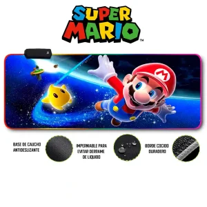 Mousepad Gamer Mario Bross RGB/sin RGB Antideslizante 15
