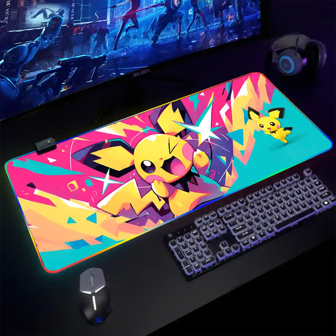 Mousepad Gamer Pokémon RGB/sin RGB Antideslizante 15 - Imagen 3