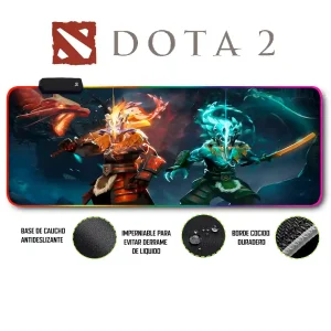 Mousepad Gamer Dota2 RGB/sin RGB Antideslizante 16