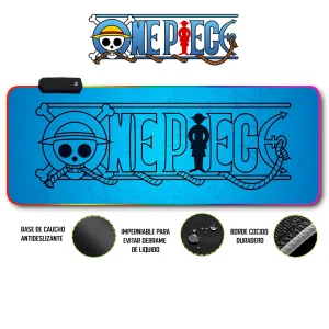 Mousepad Gamer One Piece RGB/sin RGB Antideslizante 17