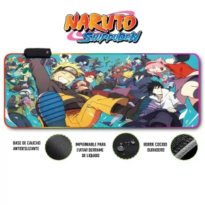 Mousepad Gamer Naruto RGB/sin RGB Antideslizante 17