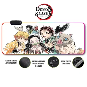 Mousepad Gamer Demon Slayer RGB/sin RGB Antideslizante 17