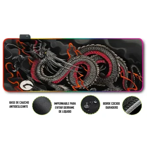 Mousepad Gamer Dragon RGB/sin RGB Antideslizante 17