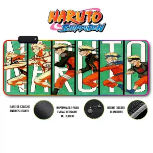 Mousepad Gamer Naruto RGB/sin RGB Antideslizante 18