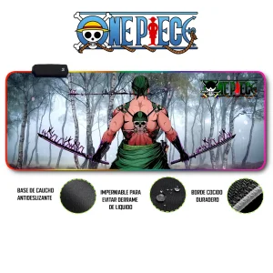 Mousepad Gamer One Piece RGB/sin RGB Antideslizante 19