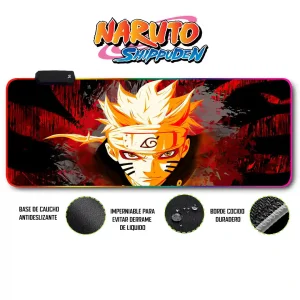 Mousepad Gamer Naruto RGB/sin RGB Antideslizante 19