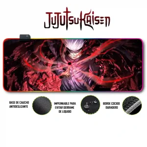 Mousepad Gamer Jujutsu Kaisen RGB/sin RGB Antideslizante 02