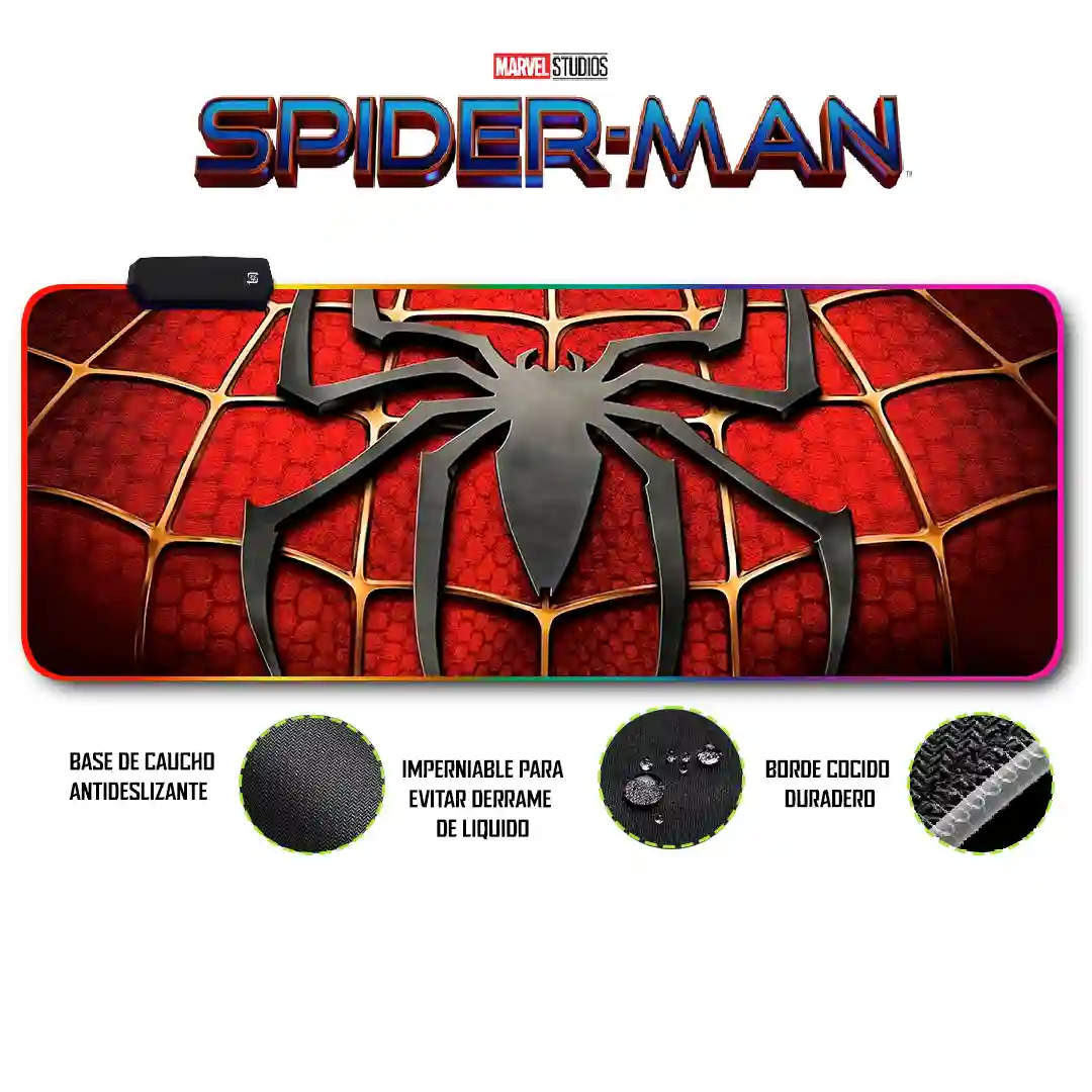 Mousepad Gamer Spiderman RGB/sin RGB Antideslizante 02