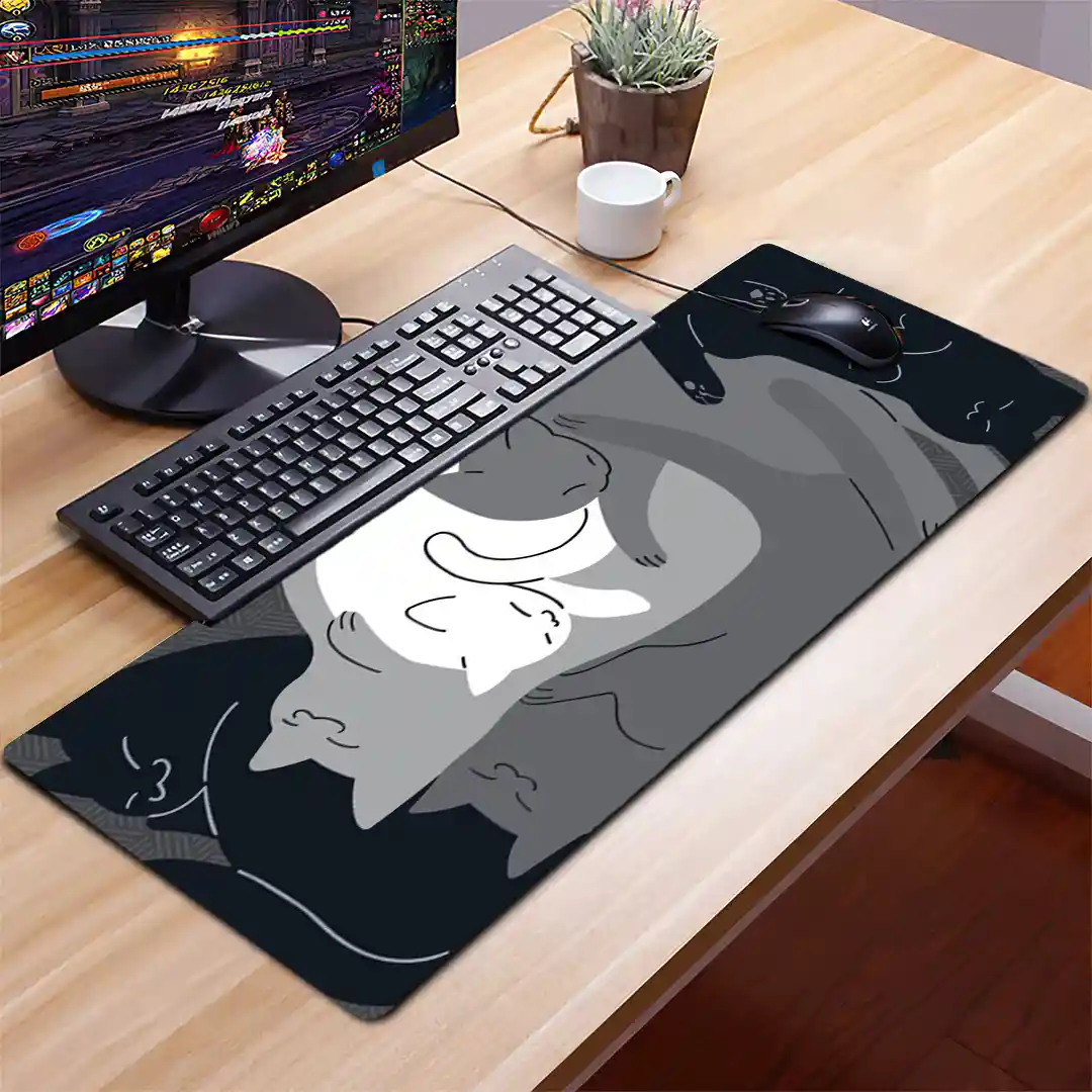 Mousepad Gamer Gatos RGB/sin RGB Antideslizante 02 - Imagen 2