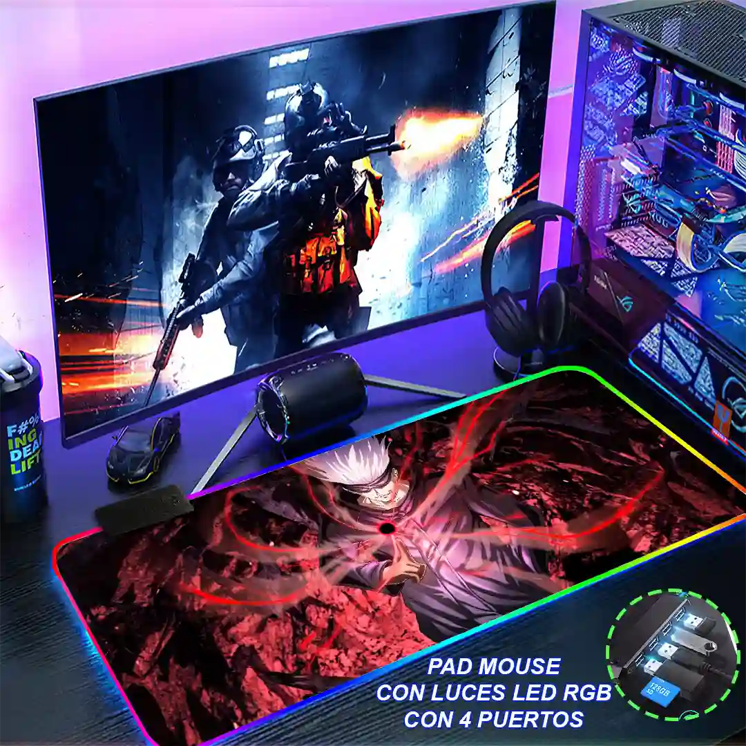 Mousepad Gamer Jujutsu Kaisen RGB/sin RGB Antideslizante 02 - Imagen 4