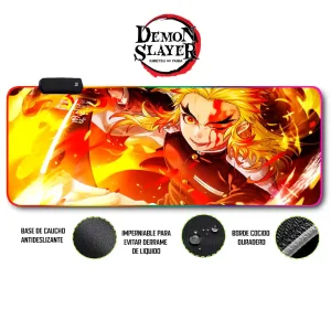 Mousepad Gamer Demon Slayer RGB/sin RGB Antideslizante 20