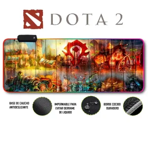Mousepad Gamer Dota2 RGB/sin RGB Antideslizante 20
