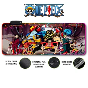 Mousepad Gamer One Piece RGB/sin RGB Antideslizante 22
