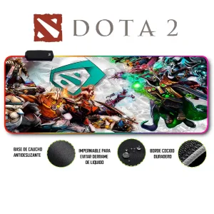 Mousepad Gamer Dota2 RGB/sin RGB Antideslizante 22