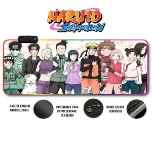 Mousepad Gamer Naruto RGB/sin RGB Antideslizante 23