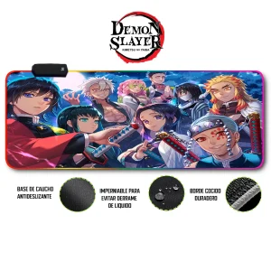Mousepad Gamer Demon Slayer RGB/sin RGB Antideslizante 23