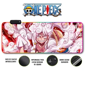 Mousepad Gamer One Piece RGB/sin RGB Antideslizante 24