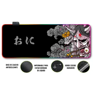 Mousepad Gamer Demonio Oni RGB/sin RGB Antideslizante 24