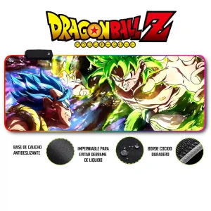 Mousepad Gamer Dragon ball RGB/sin RGB Antideslizante 24