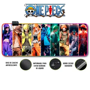 Mousepad Gamer One Piece RGB/sin RGB Antideslizante 29