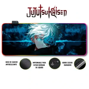 Mousepad Gamer Jujutsu Kaisen RGB/sin RGB Antideslizante 03