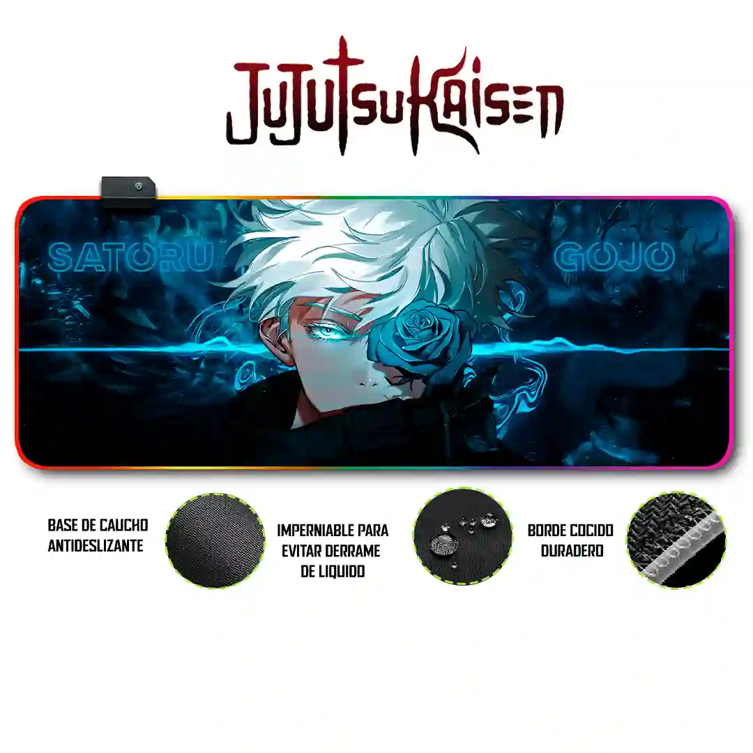 Mousepad Gamer Jujutsu Kaisen RGB/sin RGB Antideslizante 03