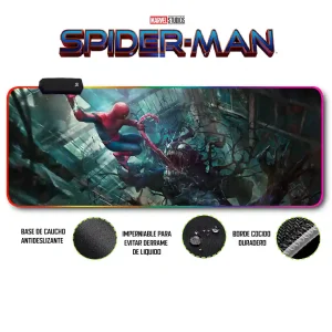 Mousepad Gamer Spiderman RGB/sin RGB Antideslizante 18
