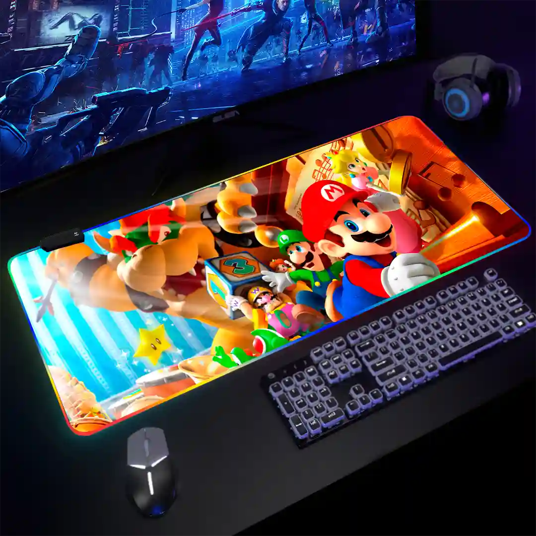 Mousepad Gamer Mario Bross RGB/sin RGB Antideslizante 03 - Imagen 3