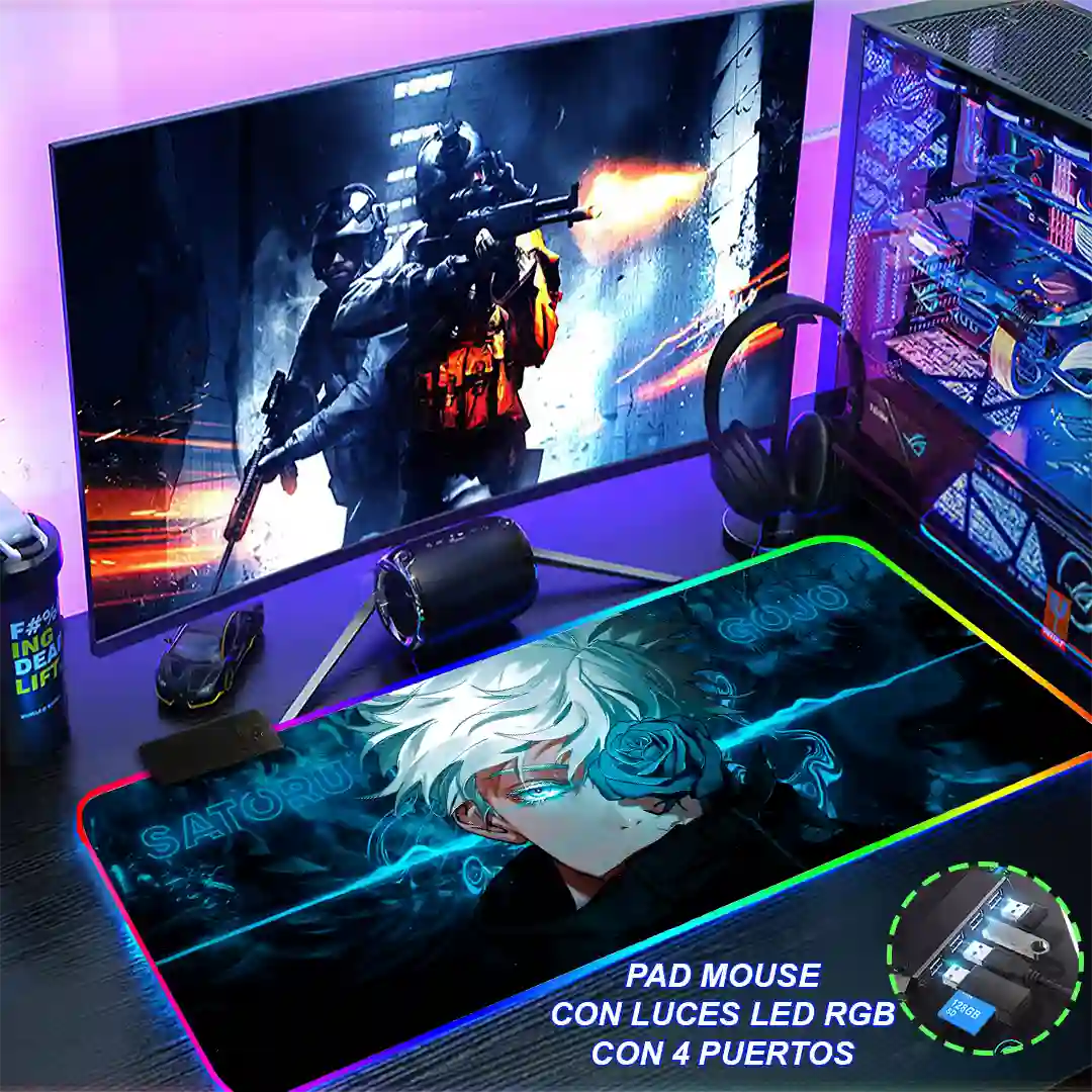 Mousepad Gamer Jujutsu Kaisen RGB/sin RGB Antideslizante 03 - Imagen 4